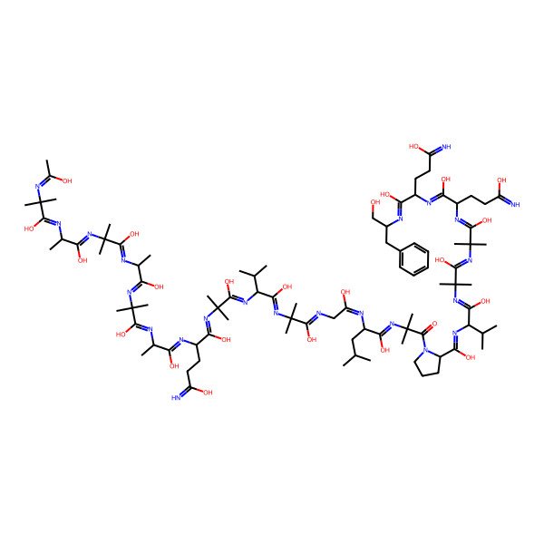 2D Structure of 2-L-Alanine-18-L-glutaminealamethicin I