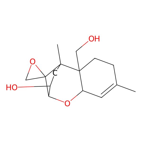 2D Structure of Trichothec-9-ene-4beta,15-diol, 12,13-epoxy-