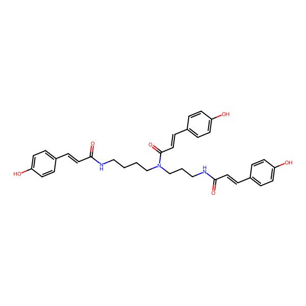 2D Structure of Tricoumaroyl spermidine 2D Structure of Tricoumaroyl spermidine