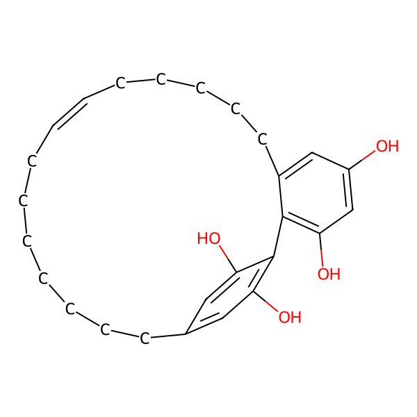 2D Structure of Tricyclo[20.2.2.02,7]hexacosa-1(24),2(7),3,5,13,22,25-heptaene-3,5,24,25-tetrol