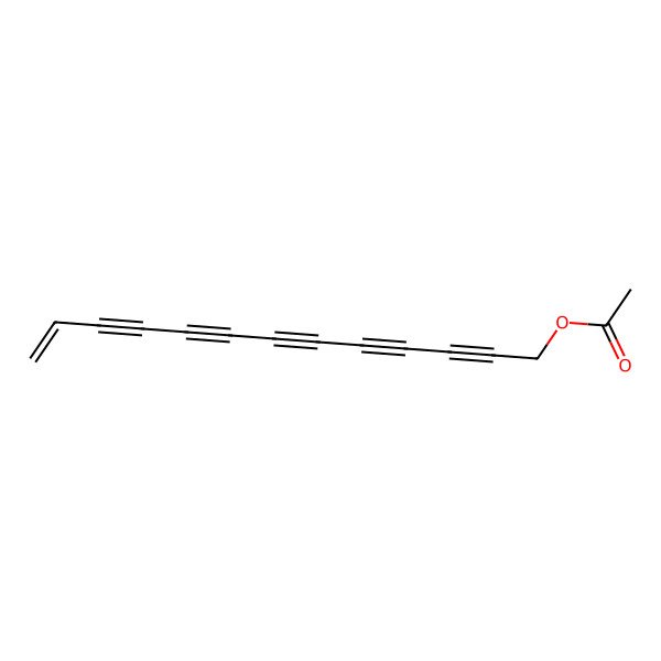 2D Structure of Tridec-12-en-2,4,6,8,10-pentaynyl acetate