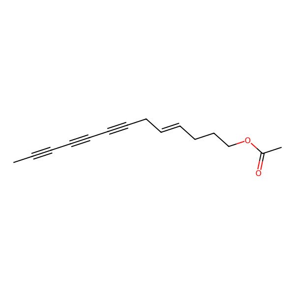 2D Structure of Tridec-4-en-7,9,11-triynyl acetate 2D Structure of Tridec-4-en-7,9,11-triynyl acetate