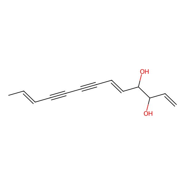 2D Structure of Trideca-1,5,11-trien-7,9-diyne-3,4-diol