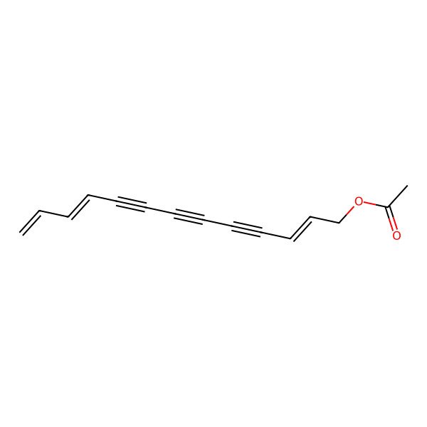 2D Structure of Trideca-2,10,12-trien-4,6,8-triynyl acetate