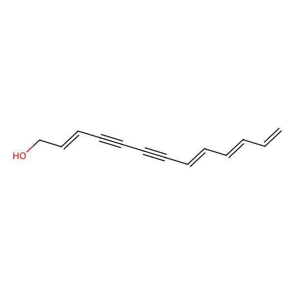 2D Structure of Trideca-2,8,10,12-tetraen-4,6-diyn-1-ol