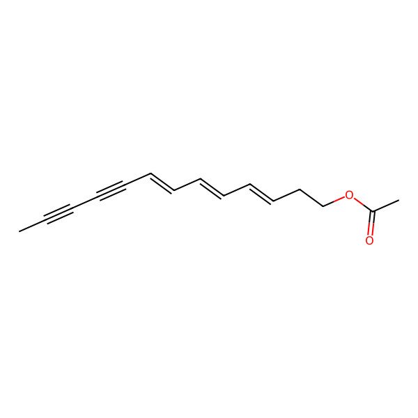 2D Structure of Trideca-3,5,7-trien-9,11-diynyl acetate