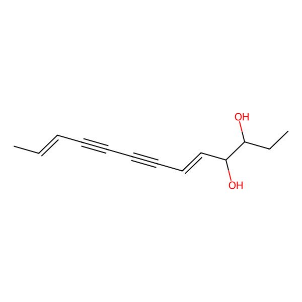 2D Structure of Trideca-5,11-dien-7,9-diyne-3,4-diol