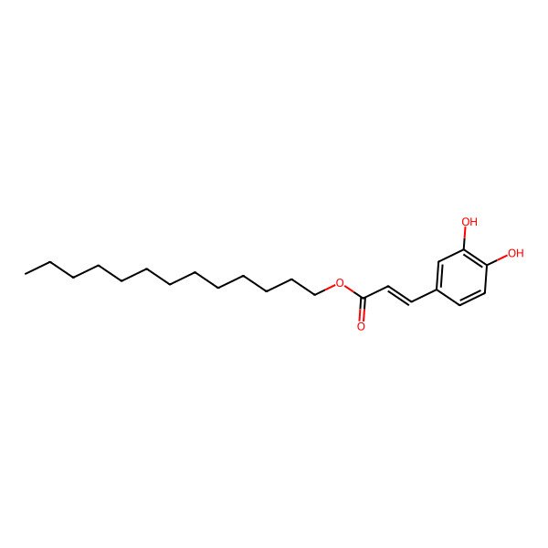 2D Structure of Tridecyl 3-(3,4-dihydroxyphenyl)prop-2-enoate