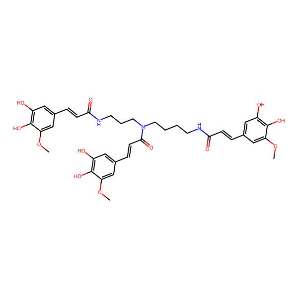 2D Structure of Trihydroxyferuloyl spermidine
