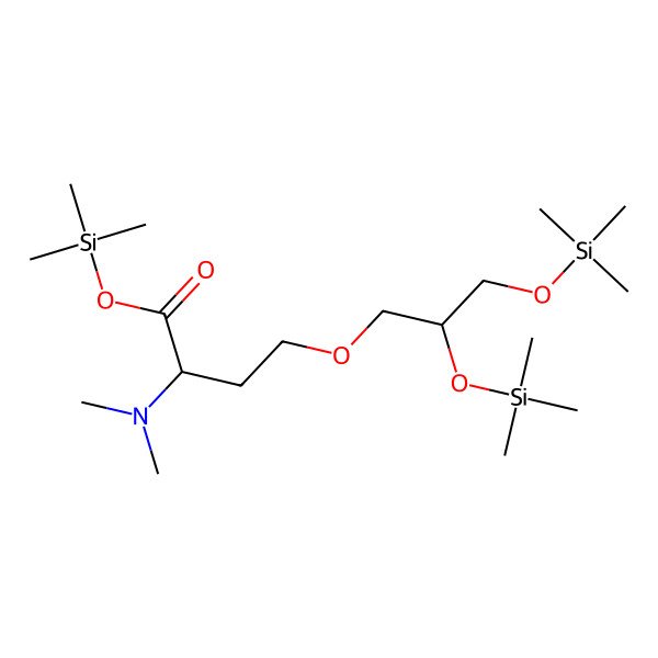 2D Structure of trimethylsilyl (2S)-4-[(2R)-2,3-bis(trimethylsilyloxy)propoxy]-2-(dimethylamino)butanoate