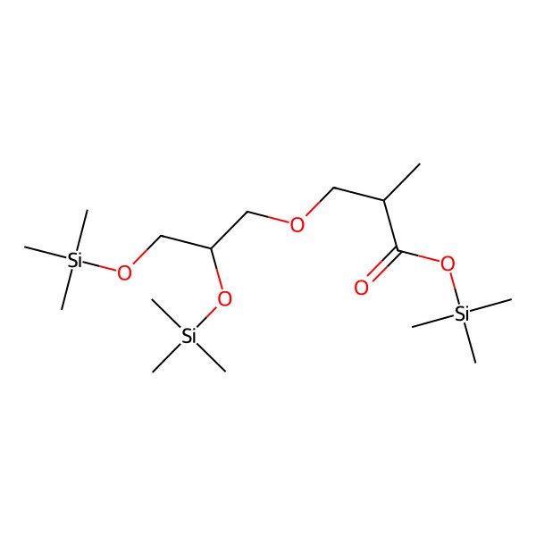 2D Structure of Trimethylsilyl 3-[2,3-bis(trimethylsilyloxy)propoxy]-2-methylpropanoate