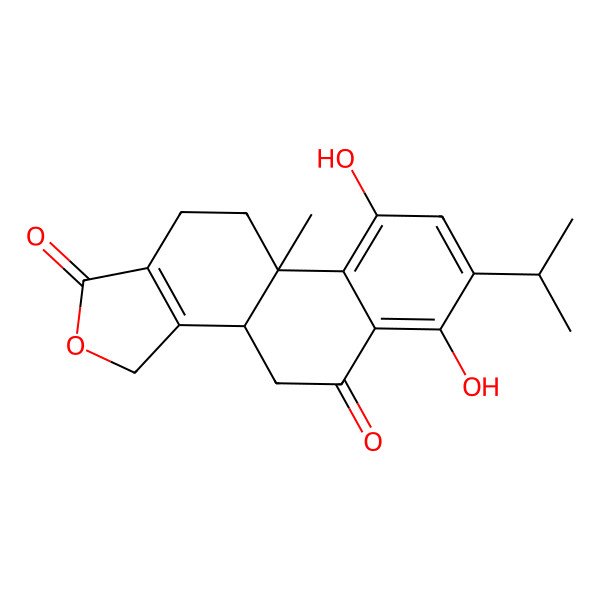 2D Structure of (3bR,9bS)-6,9-dihydroxy-9b-methyl-7-propan-2-yl-3b,4,10,11-tetrahydro-3H-naphtho[2,1-e][2]benzofuran-1,5-dione