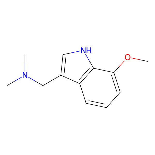 2D Structure of Tryptamine, 7-methoxy-N,N-dimethyl-