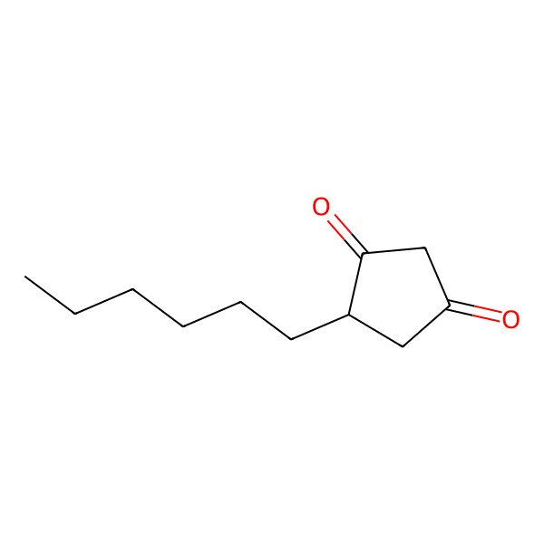 2D Structure of 4-Hexylcyclopentane-1,3-dione