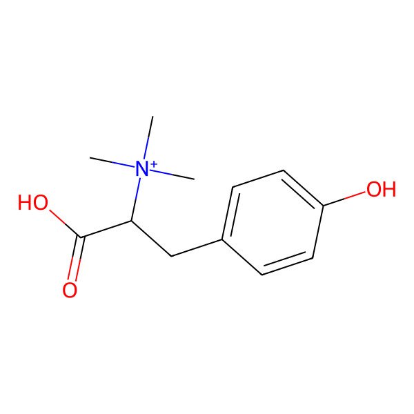 2D Structure of [1-Carboxy-2-(4-hydroxyphenyl)ethyl]-trimethylazanium