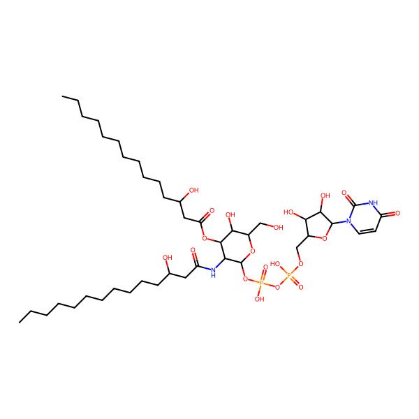 2D Structure of UDP-2,3-bis(3-hydroxytetradecanoyl)-D-glucosamine