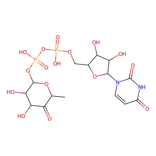 2D Structure of UDP-4-dehydro-6-deoxy-alpha-D-glucose
