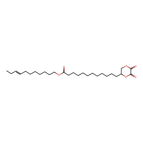 2D Structure of Undec-8-enyl 12-(5,6-dioxo-1,4-dioxan-2-yl)dodecanoate
