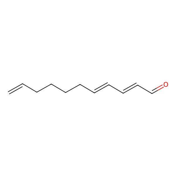 2D Structure of Undeca-2,4,10-trienal