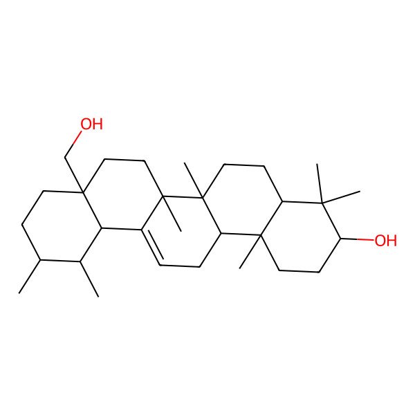 2D Structure of Urs-12-ene-3,28-diol, (3beta)-