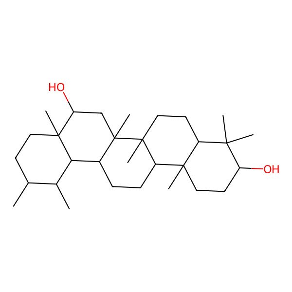 2D Structure of Ursane-3,16-diol, (3beta,16beta,18alpha,19alpha,20beta)- 2D Structure of Ursane-3,16-diol, (3beta,16beta,18alpha,19alpha,20beta)-