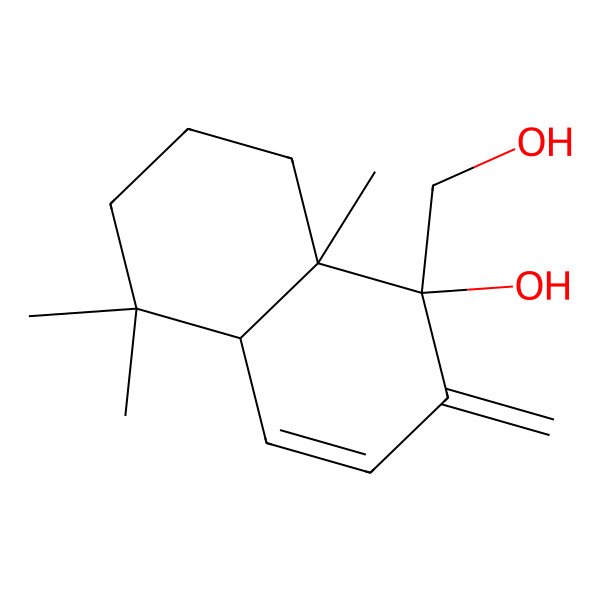 2D Structure of Drim-68(12)-dien-9alpha,11-diol