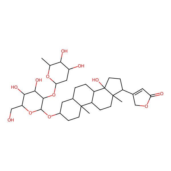 2D Structure of Uzarigenin-glucoside-canaroside 2D Structure of Uzarigenin-glucoside-canaroside