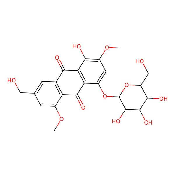2D Structure of W-Hydroxyxanthorin 1-O-methyl ester 8-O-