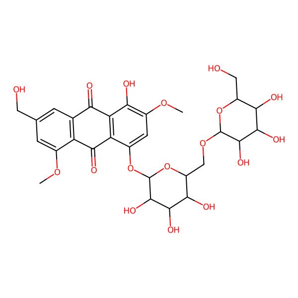 2D Structure of Xanthorin 1-O-methyl ether 8-O-beta-D-ge