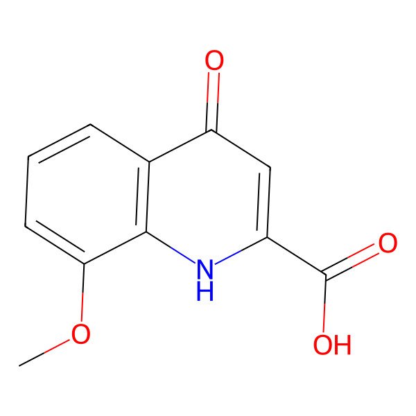 2D Structure of 4-Hydroxy-8-methoxy-2-quinolinecarboxylic acid