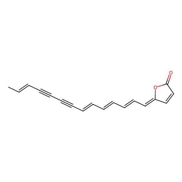 2D Structure of (5Z)-5-[(2E,4E,6E,12E)-tetradeca-2,4,6,12-tetraen-8,10-diynylidene]furan-2-one