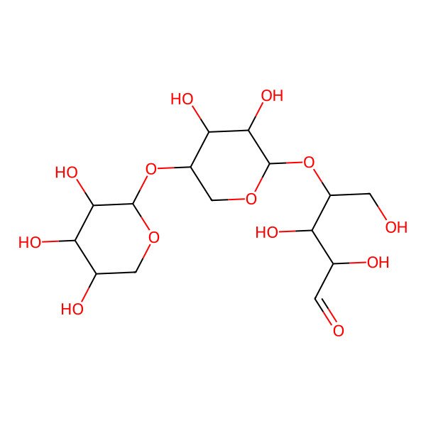 2D Structure of Xyl(b1-4)Xyl(b1-4)aldehydo-Ara