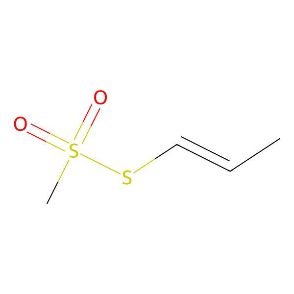 2D Structure of (Z)-1-methylsulfonylsulfanylprop-1-ene 2D Structure of (Z)-1-methylsulfonylsulfanylprop-1-ene