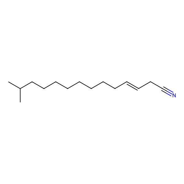 2D Structure of (Z)-13-methyltetradec-3-enenitrile