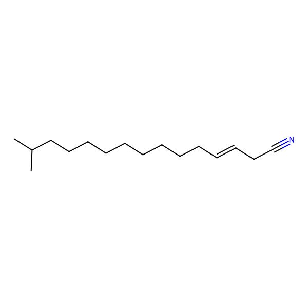 2D Structure of (Z)-14-methylpentadec-3-enenitrile