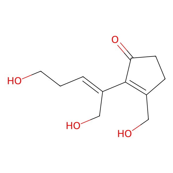 2D Structure of (Z)-2-(1,5-dihydroxypent-2-en-2-yl)-3-(hydroxymethyl)cyclopent-2-enone