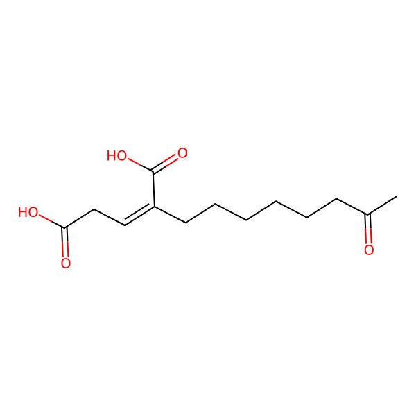 2D Structure of (Z)-2-(7-oxooctyl)-pent-2-enedioic acid