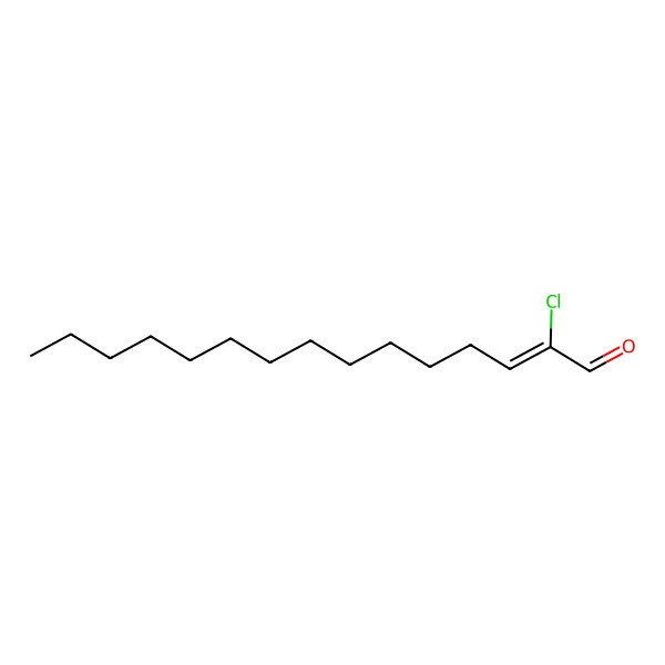 2D Structure of (Z)-2-chloropentadec-2-enal
