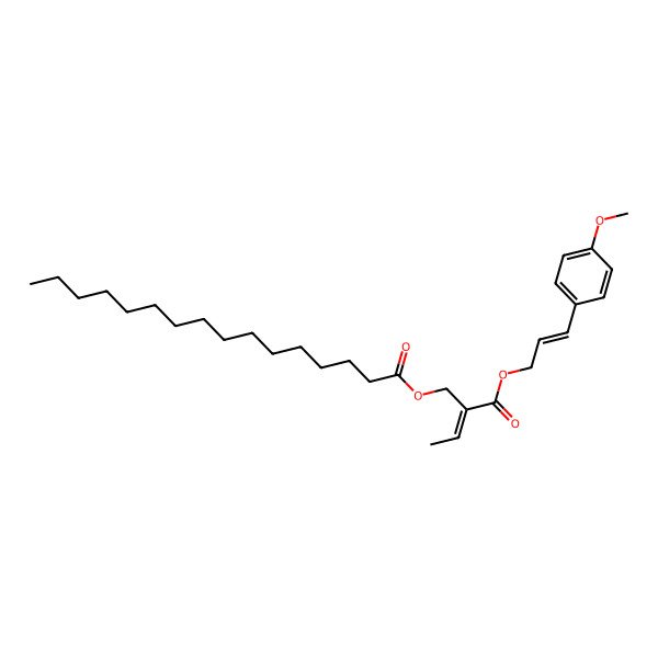 2D Structure of [(Z)-2-[(E)-3-(4-methoxyphenyl)prop-2-enoxy]carbonylbut-2-enyl] hexadecanoate