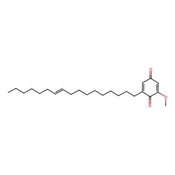 2D Structure of (Z)-2-(heptadec-10-enyl)-6-methoxycyclohexa-2,5-diene-1,4-dione