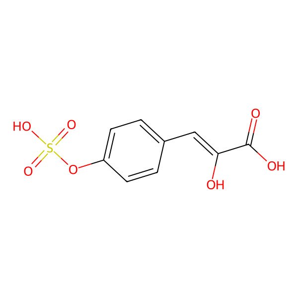 2D Structure of (Z)-2-hydroxy-3-(4-sulfooxyphenyl)prop-2-enoic acid