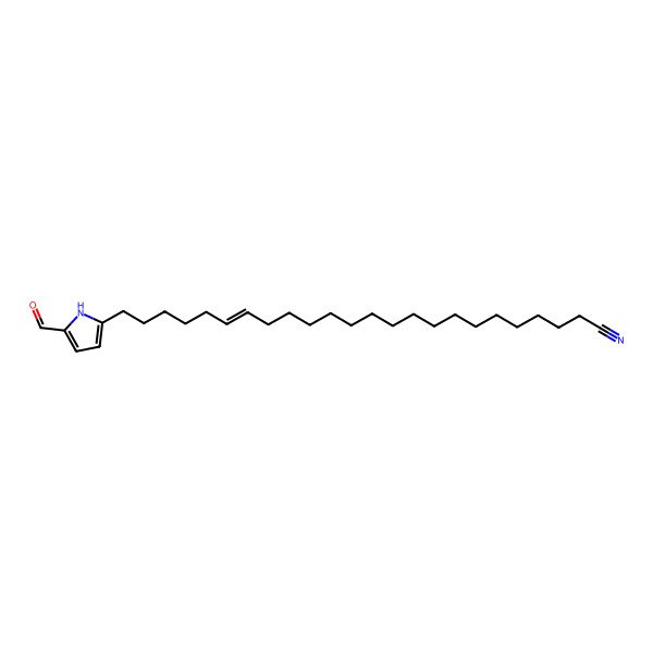 2D Structure of (Z)-24-(5-formyl-1H-pyrrol-2-yl)tetracos-18-enenitrile