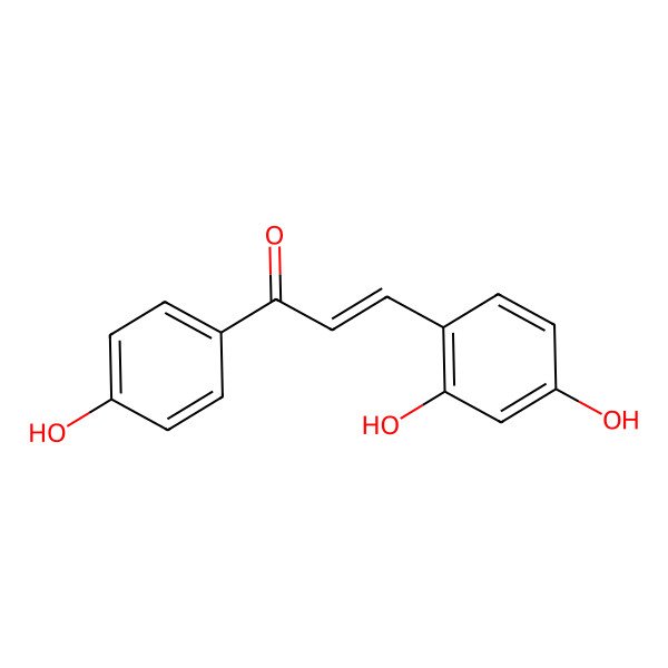 2D Structure of (Z)-3-(2,4-dihydroxyphenyl)-1-(4-hydroxyphenyl)prop-2-en-1-one