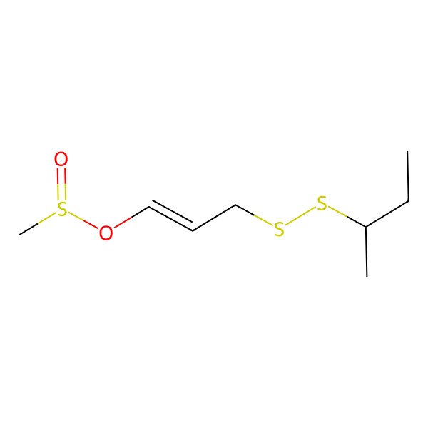 2D Structure of [(Z)-3-[[(2R)-butan-2-yl]disulfanyl]prop-1-enyl] (S)-methanesulfinate