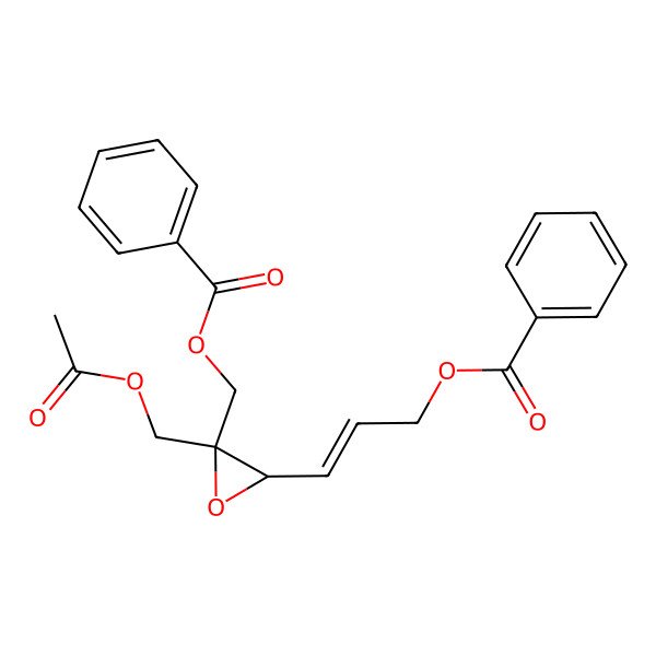 2D Structure of [(Z)-3-[(2S,3S)-3-(acetyloxymethyl)-3-(benzoyloxymethyl)oxiran-2-yl]prop-2-enyl] benzoate