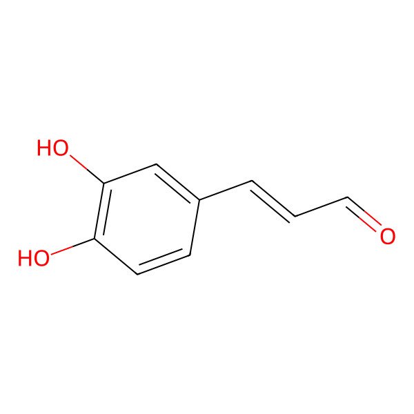 2D Structure of (Z)-3-(3,4-dihydroxyphenyl)prop-2-enal