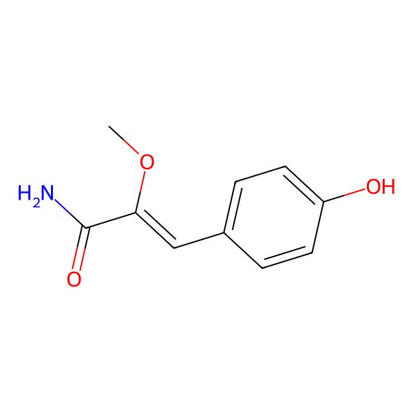 2D Structure of (Z)-3-(4-hydroxyphenyl)-2-methoxyprop-2-enamide