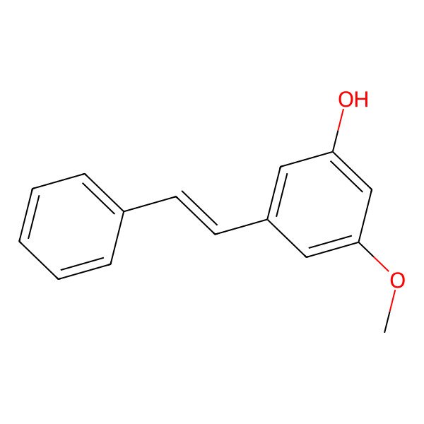2D Structure of (Z)-3-Hydroxy-5-methoxystilbene