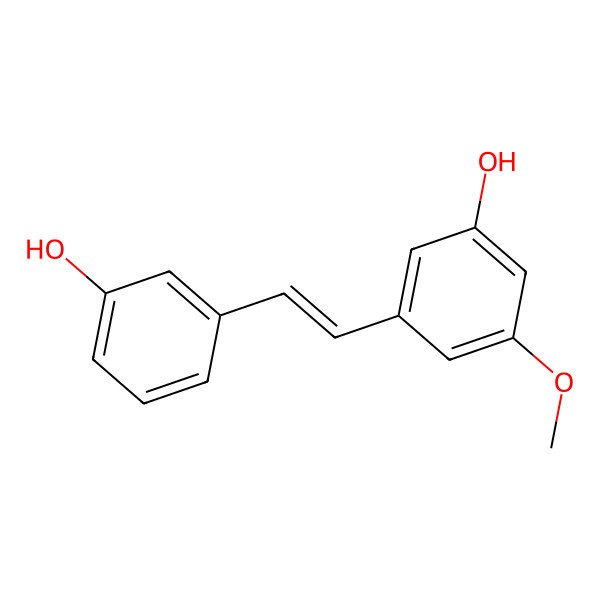 2D Structure of (z)-3,3'-Dihydroxy-5-methoxystilbene