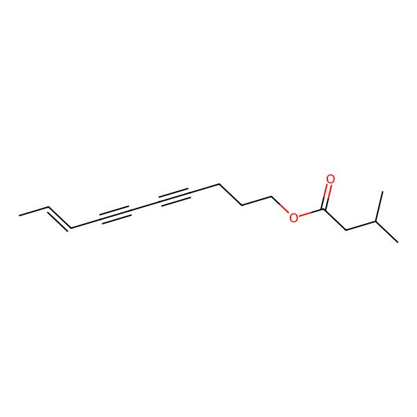 2D Structure of (Z)-8-Decene-4,6-diyn-1-yl 3-methylbutanoate 2D Structure of (Z)-8-Decene-4,6-diyn-1-yl 3-methylbutanoate